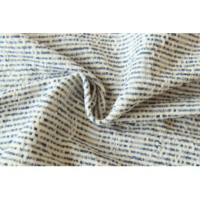 jacquard français bleu et doré