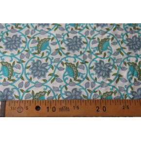 tissu fleuri - coton block print