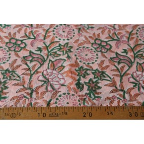 coton block print - fleurs