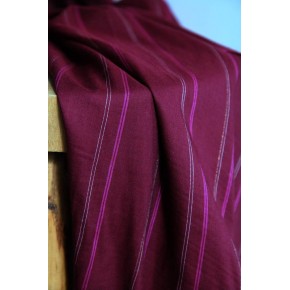 coton et viscose bordeaux rose et doré - rayures