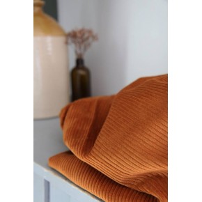 tissu velours - cognac