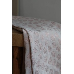 tissu jacquard - rose poudré lurex