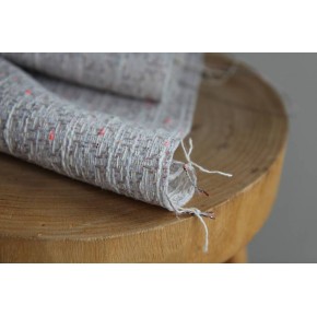 tissu jacquard français - un chat sur un fil