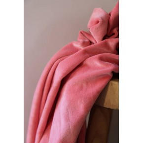 TISSU JERSEY VELOURS - rose