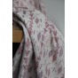 joli tissu jacquard upcyclé - écru et bordeaux