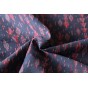 joli tissu jacquard upcyclé - marine et bordeaux