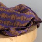 Tissu popeline de viscose - violet et marron