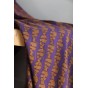 Tissu popeline de viscose motif abstrait - violet et marron