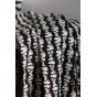 Tissu popeline de viscose motif abstrait - noir et blanc