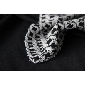 tissu maille pied de coq - noir et blanc