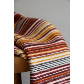 jacquard motif rayé - orange et marron