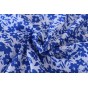 tissu fleuri bleu - broderies