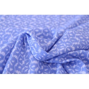 tissu viscose fine et fluide - bleu et blanc